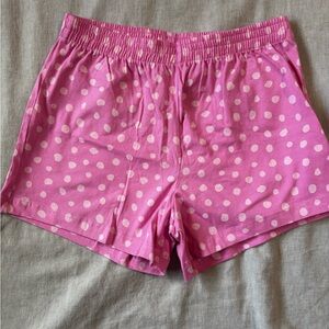 Hanna Andersson Pink Polka Dot Cotton Shorts NWOT